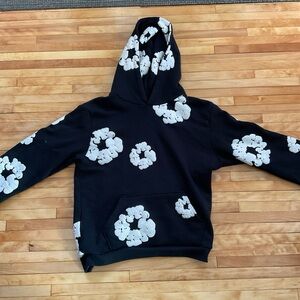 Black Hoodie with White denim tears